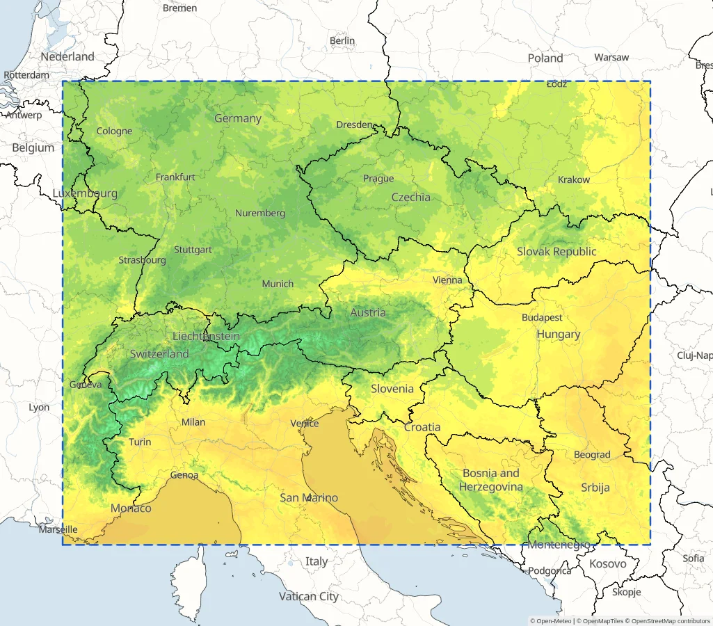 GeoSphere AROME Austria Model Area