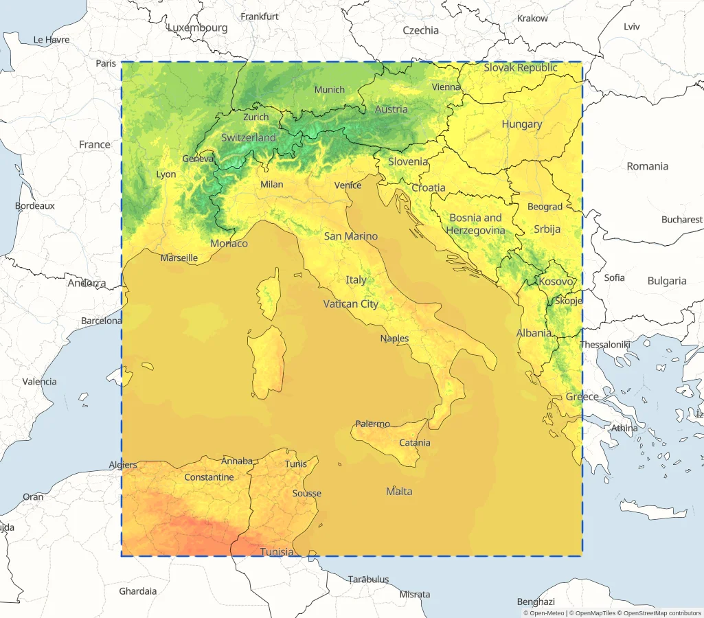 Italia Meteo ARPAE ICON 2I Model Area